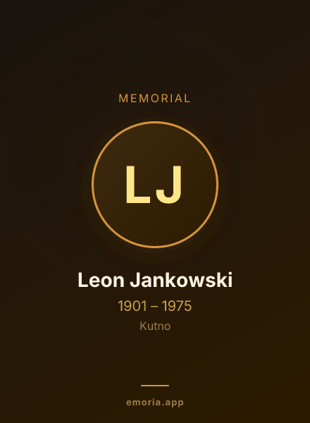 Memorial portrait of Leon Jankowski