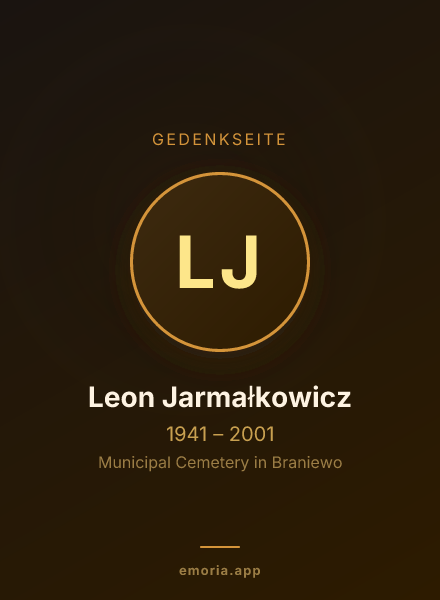 Gedenkportrait von Leon Jarmałkowicz