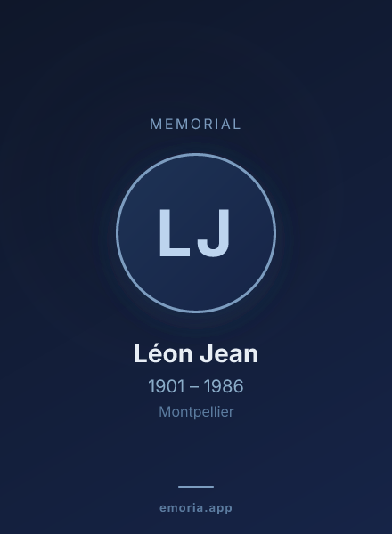 Memorial portrait of Léon Jean