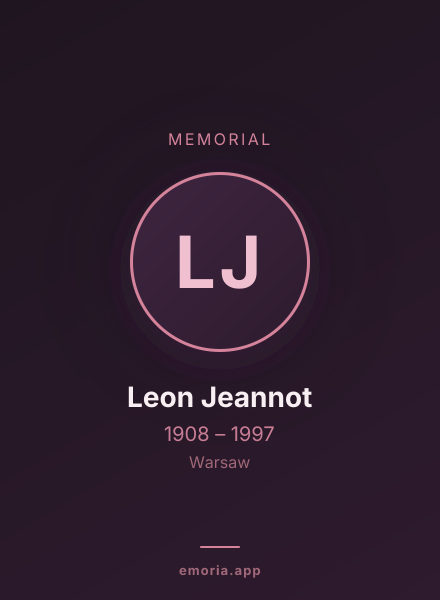 Memorial portrait of Leon Jeannot