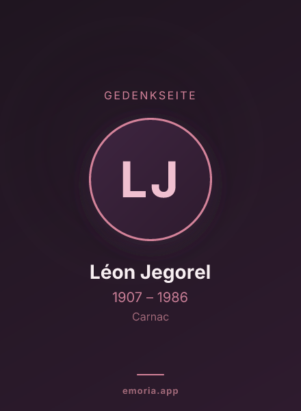 Gedenkportrait von Léon Jegorel