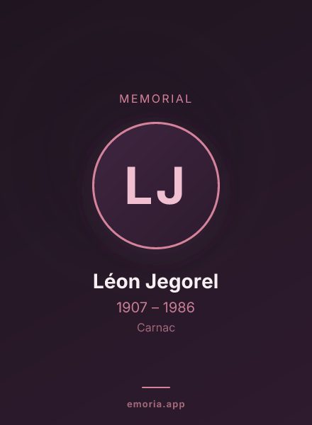 Memorial portrait of Léon Jegorel