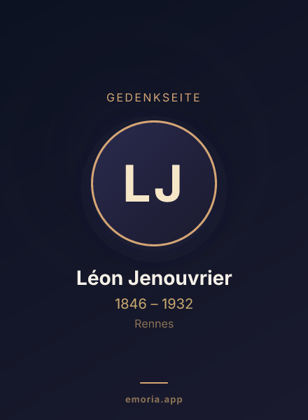 Gedenkportrait von Léon Jenouvrier