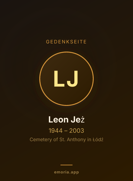 Gedenkportrait von Leon Jeż