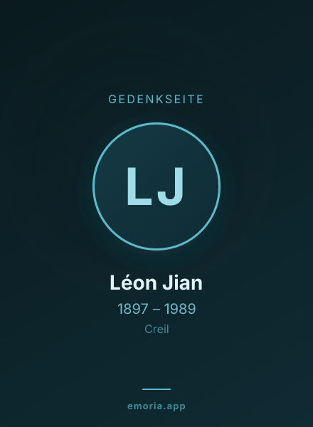 Gedenkportrait von Léon Jian