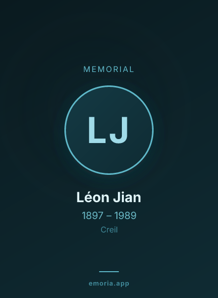 Memorial portrait of Léon Jian