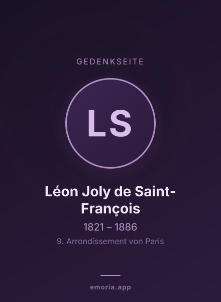 Gedenkportrait von Léon Joly de Saint-François