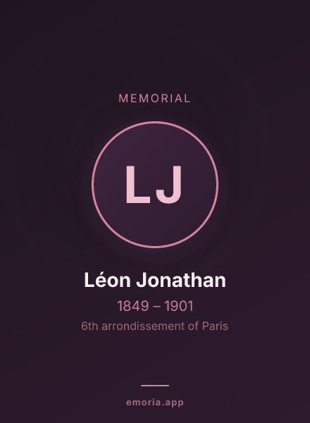 Memorial portrait of Léon Jonathan