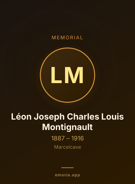 Memorial portrait of Léon Joseph Charles Louis Montignault