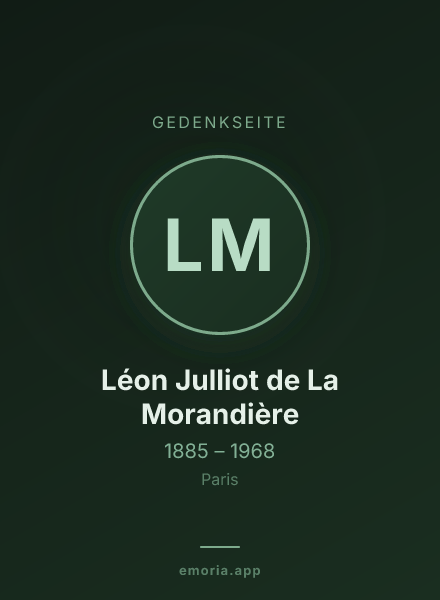 Gedenkportrait von Léon Julliot de La Morandière