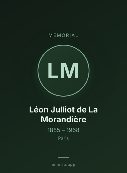 Memorial portrait of Léon Julliot de La Morandière