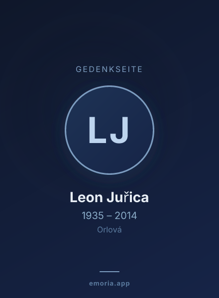 Gedenkportrait von Leon Juřica