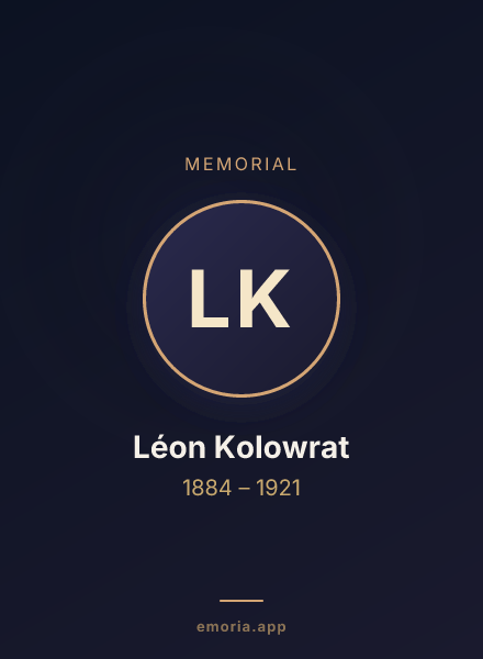 Memorial portrait of Léon Kolowrat
