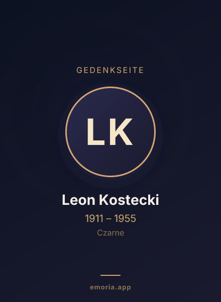 Gedenkportrait von Leon Kostecki