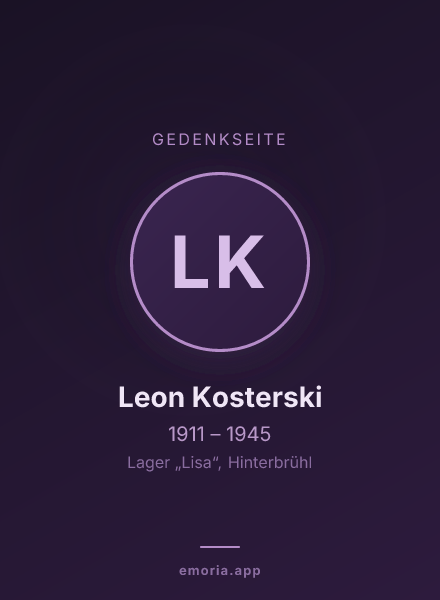 Gedenkportrait von Leon Kosterski