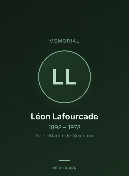 Memorial portrait of Léon Lafourcade