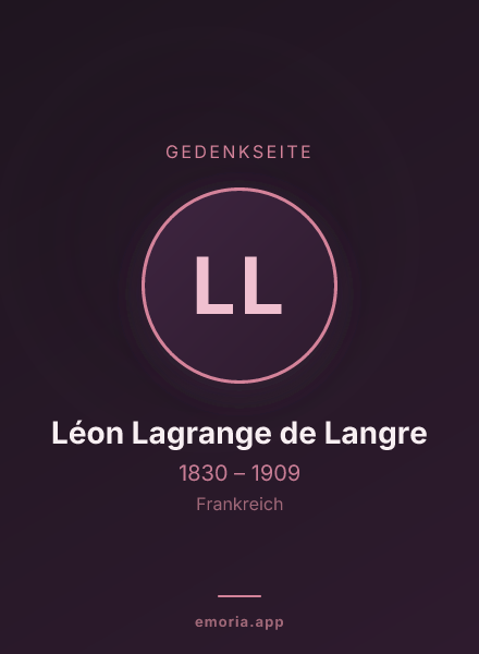Gedenkportrait von Léon Lagrange de Langre