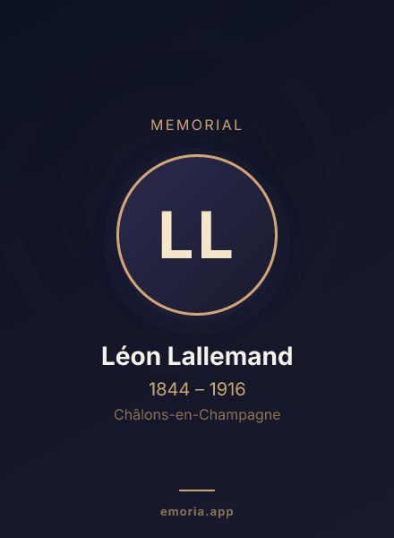 Memorial portrait of Léon Lallemand
