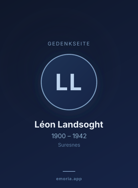 Gedenkportrait von Léon Landsoght