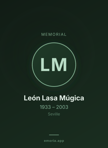 Memorial portrait of León Lasa Múgica