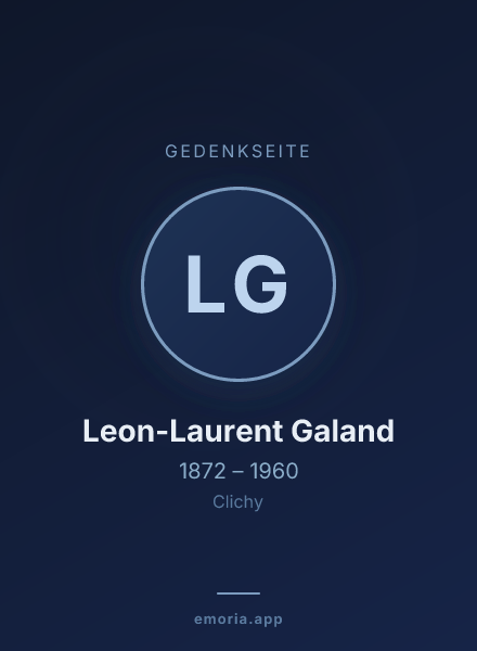 Gedenkportrait von Leon-Laurent Galand