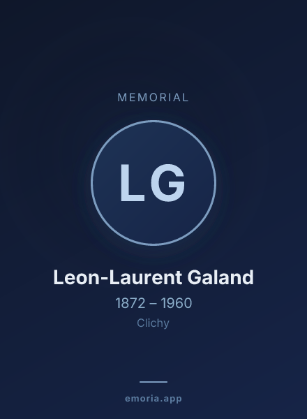 Memorial portrait of Leon-Laurent Galand