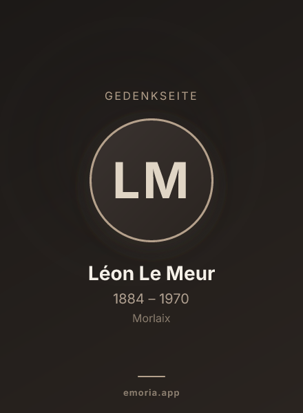 Gedenkportrait von Léon Le Meur