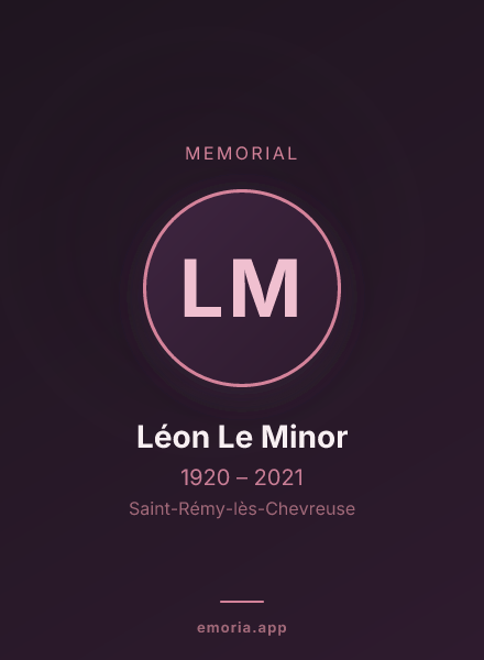 Memorial portrait of Léon Le Minor