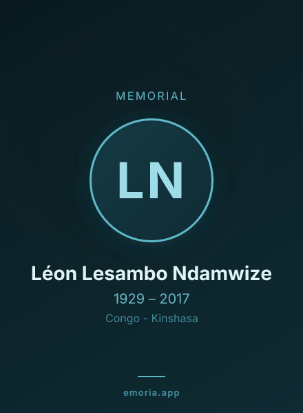 Memorial portrait of Léon Lesambo Ndamwize