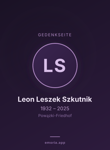 Gedenkportrait von Leon Leszek Szkutnik