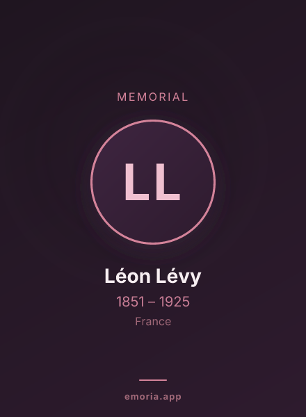 Memorial portrait of Léon Lévy