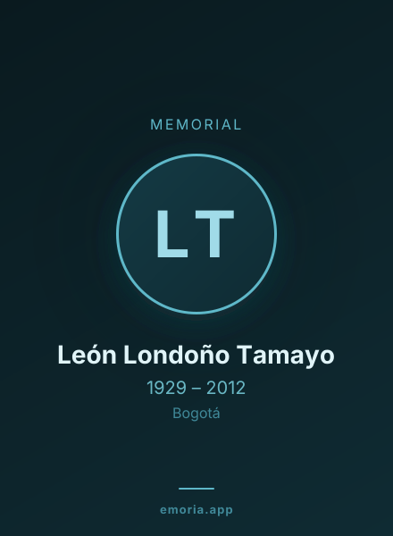 Memorial portrait of León Londoño Tamayo