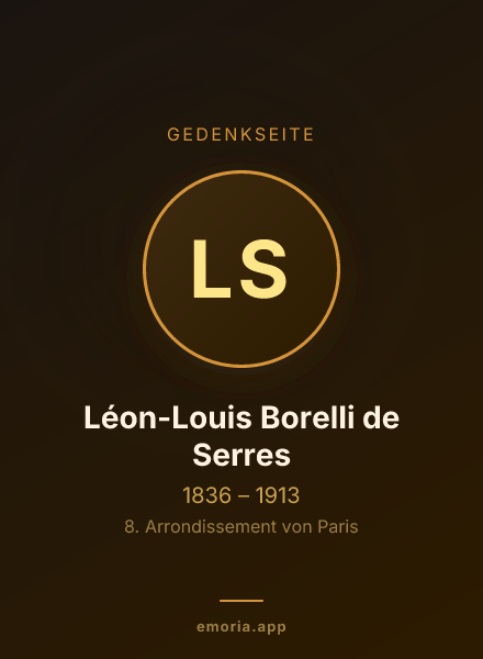Gedenkportrait von Léon-Louis Borelli de Serres