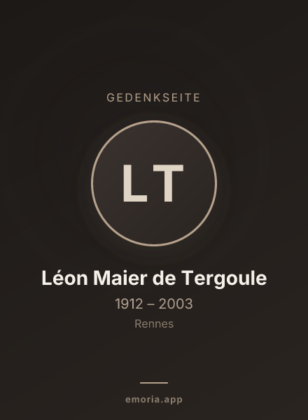 Gedenkportrait von Léon Maier de Tergoule