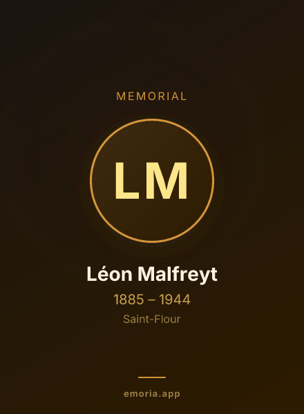 Memorial portrait of Léon Malfreyt