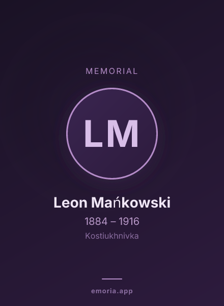 Memorial portrait of Leon Mańkowski