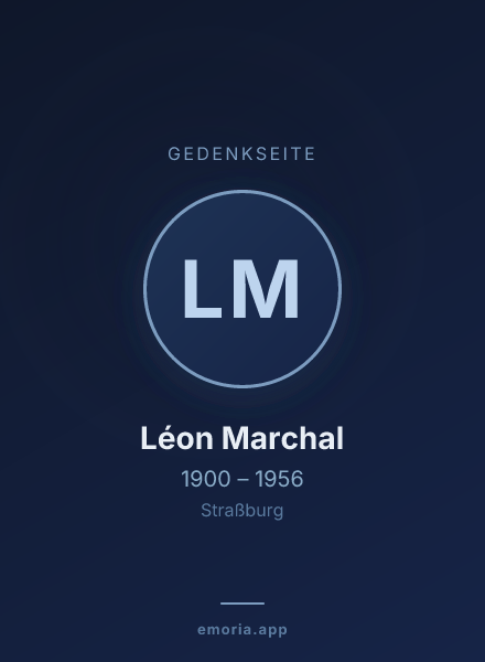 Gedenkportrait von Léon Marchal