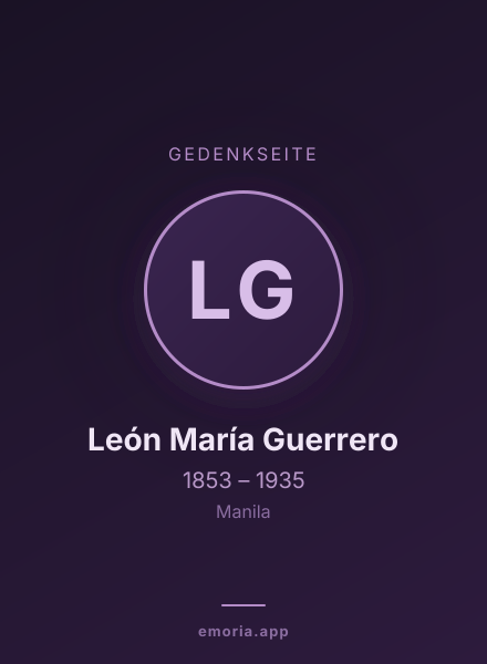 Gedenkportrait von León María Guerrero