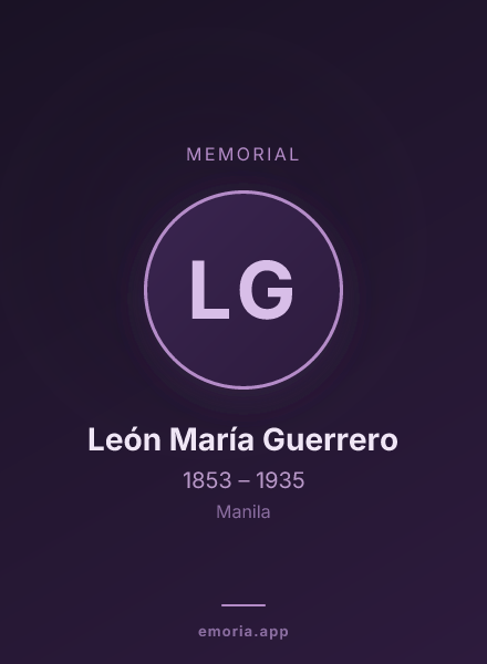 Memorial portrait of León María Guerrero