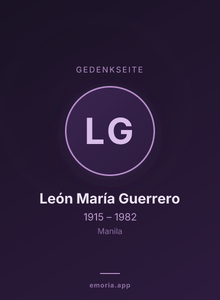 Gedenkportrait von León María Guerrero