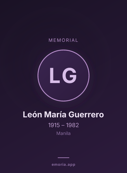 Memorial portrait of León María Guerrero