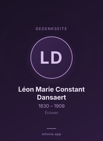 Gedenkportrait von Léon Marie Constant Dansaert