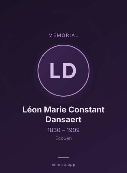Memorial portrait of Léon Marie Constant Dansaert