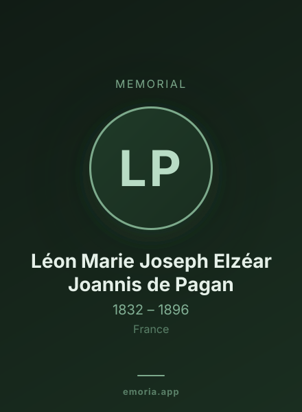 Memorial portrait of Léon Marie Joseph Elzéar Joannis de Pagan