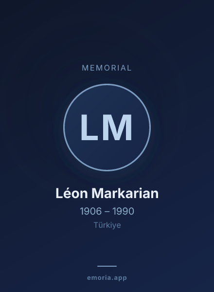 Memorial portrait of Léon Markarian