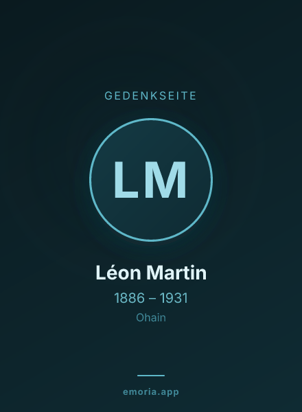 Gedenkportrait von Léon Martin