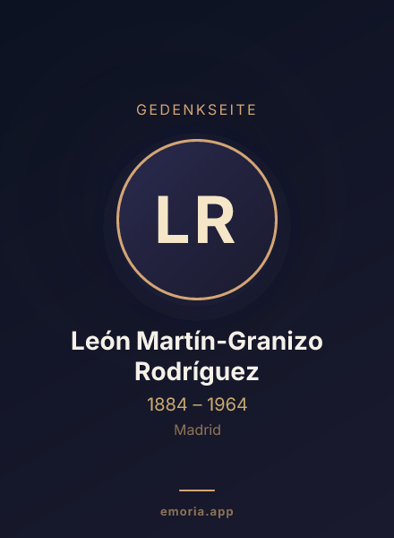 Gedenkportrait von León Martín-Granizo Rodríguez