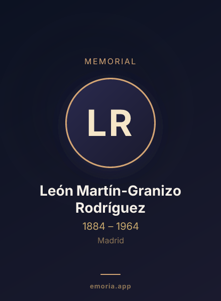 Memorial portrait of León Martín-Granizo Rodríguez