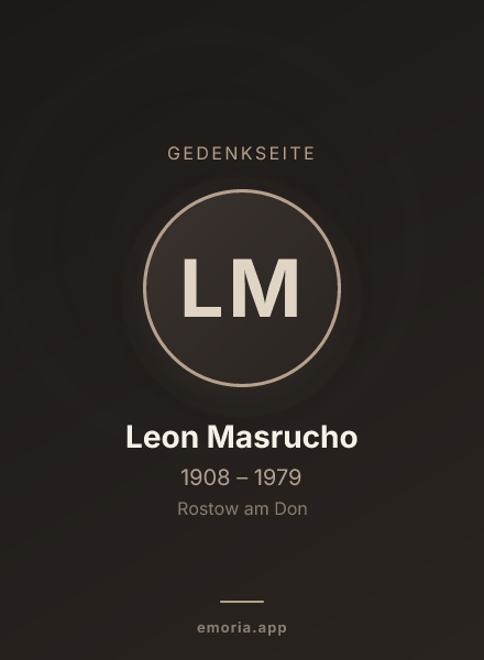 Gedenkportrait von Leon Masrucho
