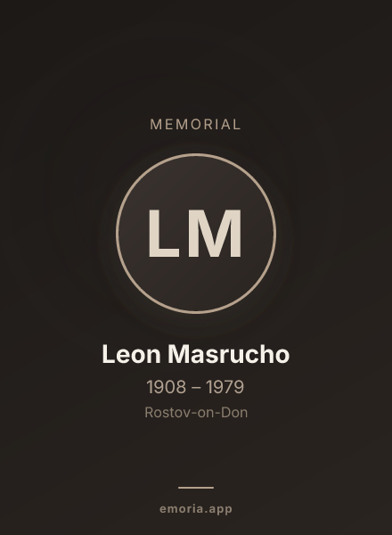 Memorial portrait of Leon Masrucho